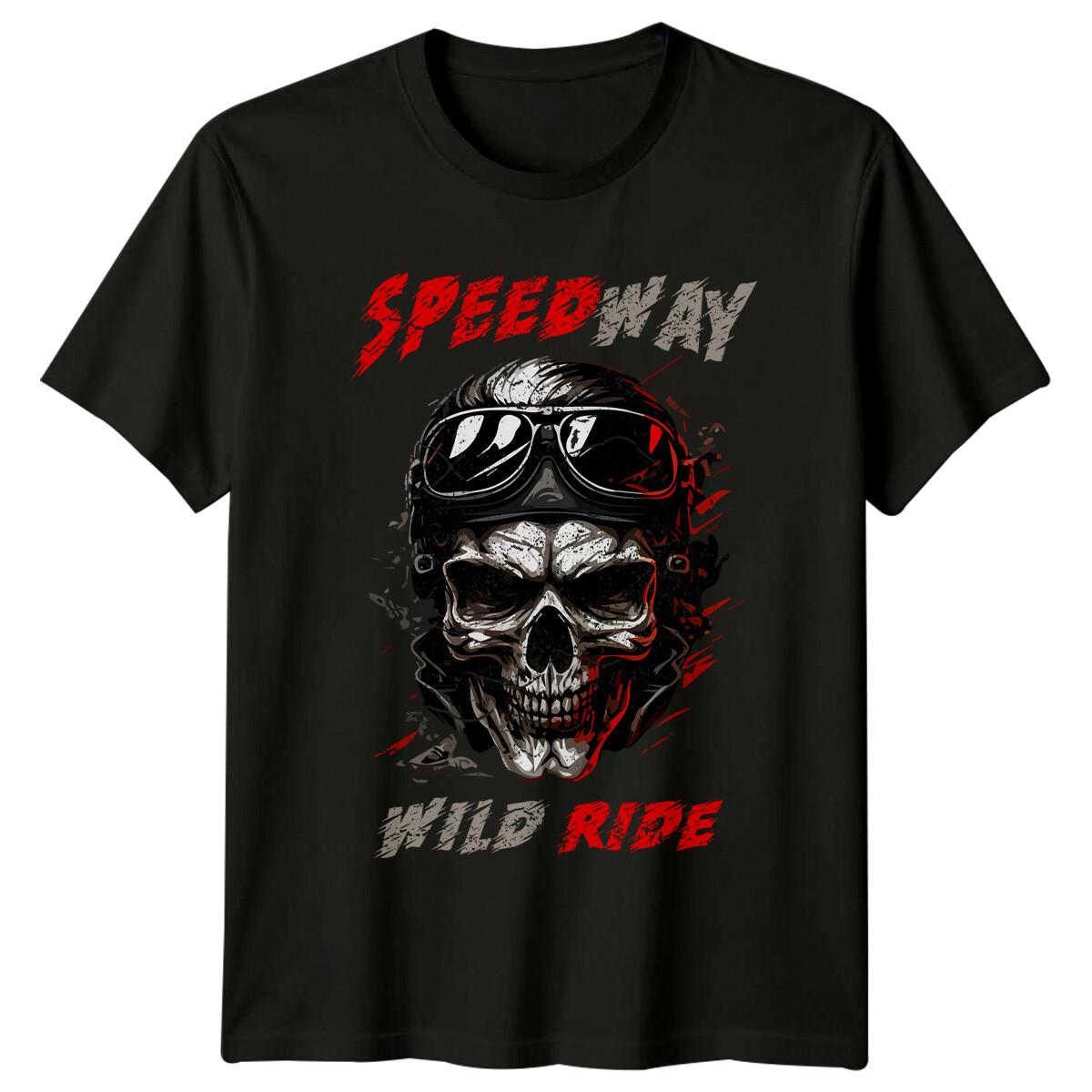 Speedway Wild Ride Графическая мужская футболка Женская футболка Унисекс Топ 2XL