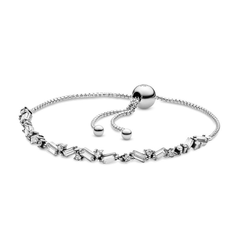 Pandora Sparkling Ice Crystal Tennis 925 Silver Bracelet Women s 597558CZ