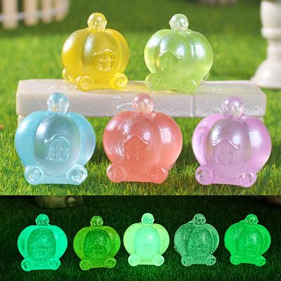 Luminous Decorative Items Pumpkin Carriages Resin Tabletop Decorations and Small Accessories for Children's Toys