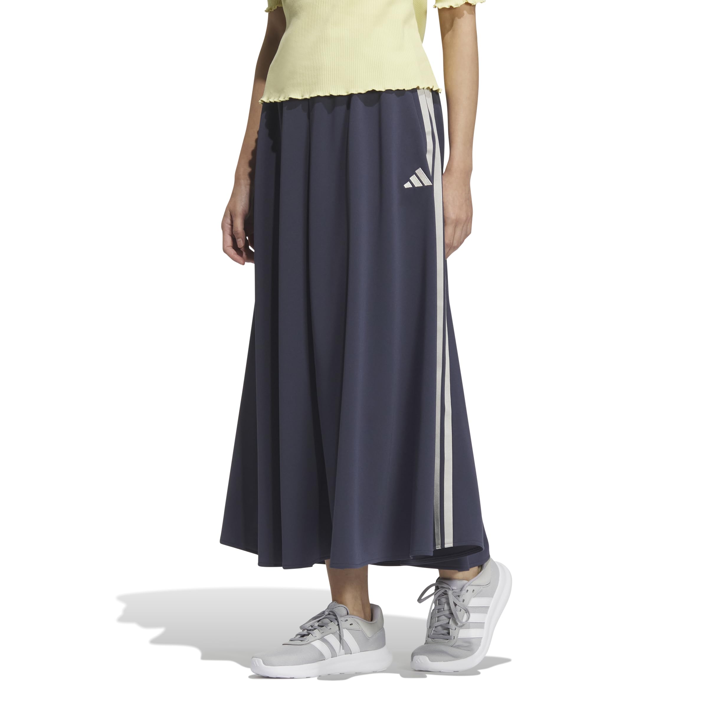 Юбка трикотажная Adidas KQD95 темно-синяя с тремя полосками женская (JL5096) Ж/М