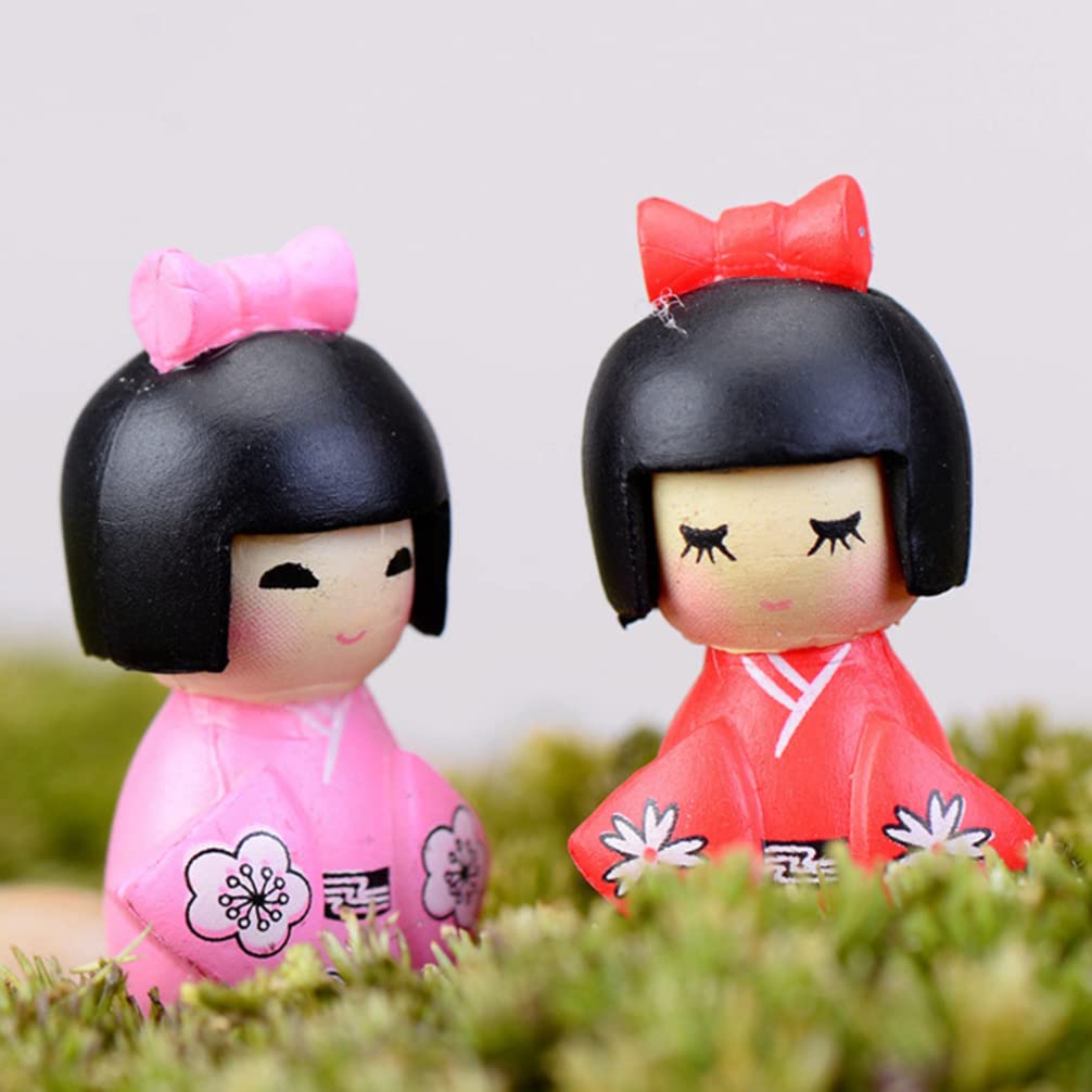 BESTOYARD Japanese Kimono Kokeshi Perfect as a Gift for Souvenirs from Small Tabletop Home DIY 10 Pieces and Dolls, Dolls, Foreigners, Japan,