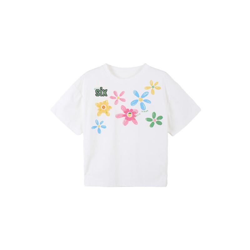 Xiaoyinman Girls' Cartoon Print Short Sleeve T-shirt