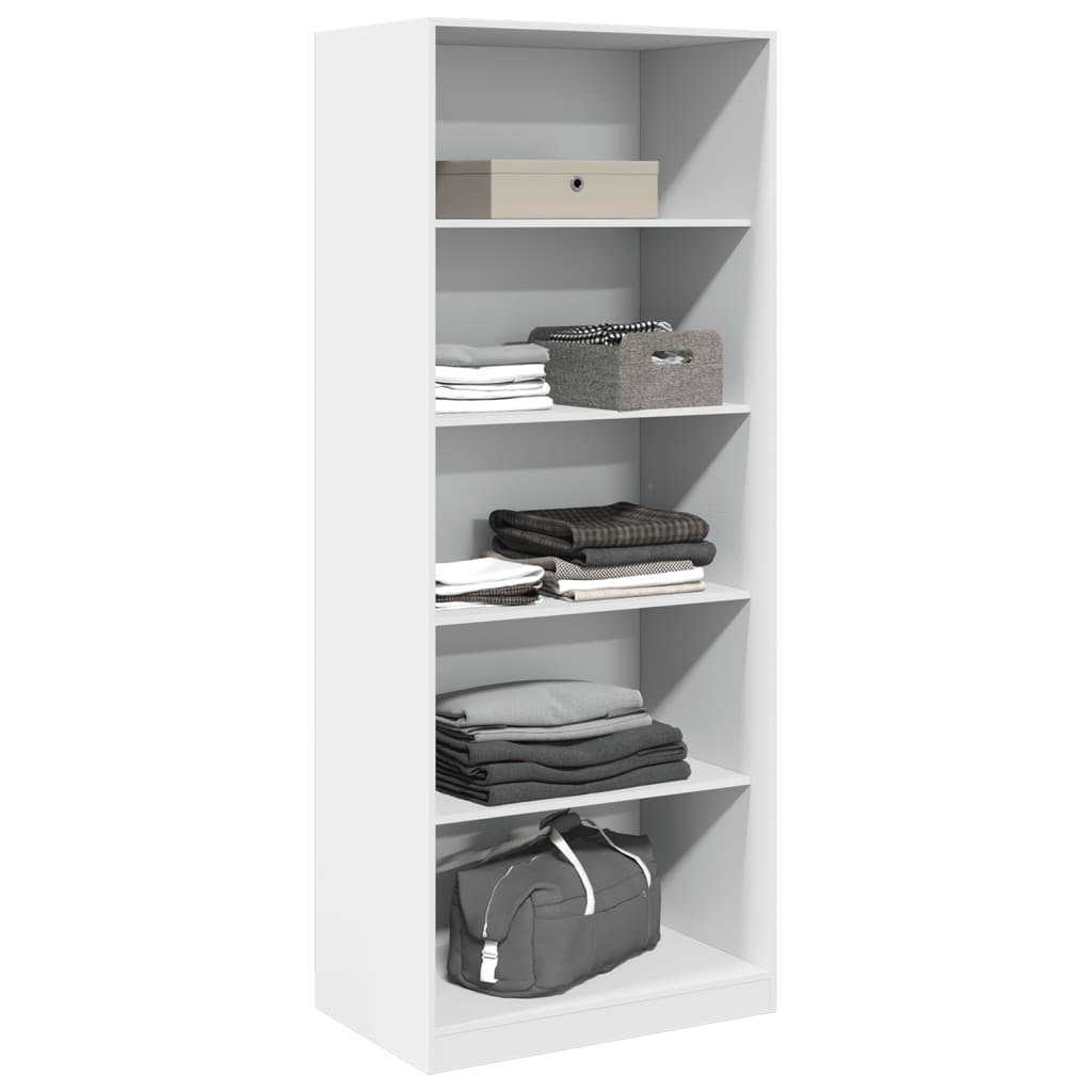 White Wardrobe 80 x 50 x 200 cm Engineered Wood