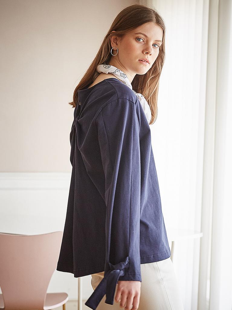 ANSWERING BIRD Bunny Top - Navy