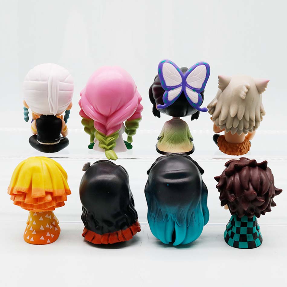 Q Posket Figure sale Demon Slayer Mini Figurine 5Pcs 10Pcs 12Pcs 15Pcs Sets Kimetsu No Yaiba Small PVC Dolls Desktop Decora