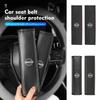 For Nissan 2Pcs Car Seat Belt Leather Safety Belt Shoulder Covers Pulsar Skyline Patrol Navara Micra X-Trail
