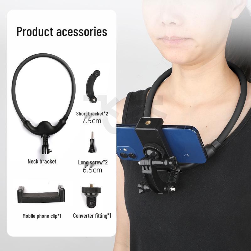 Neck and Chest-Mounted Shooting Stand for First-Person View and Fishing Photography