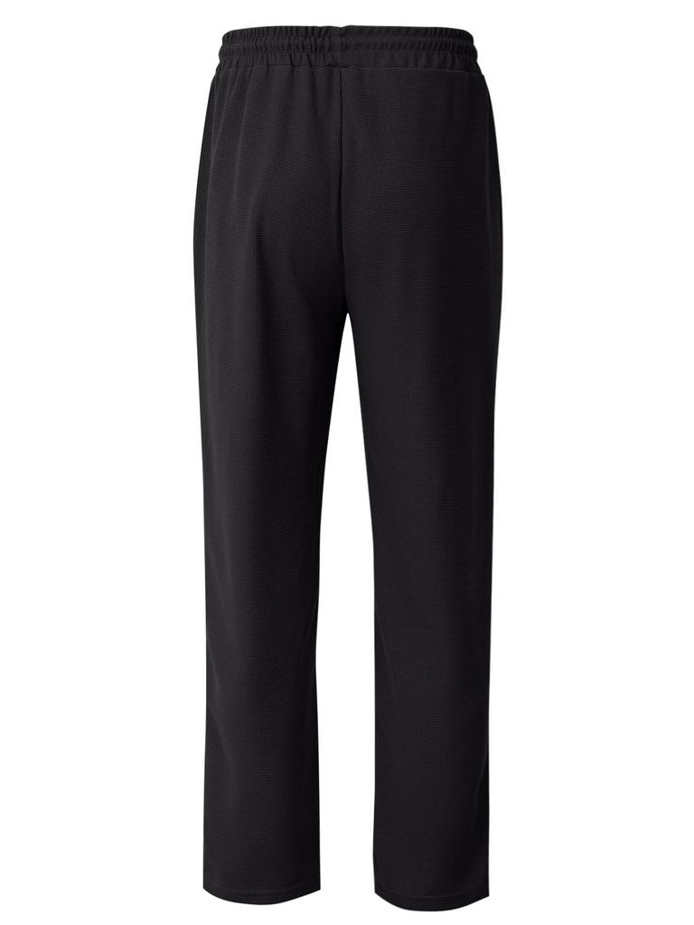 Four Seasons Solid Color Rope Waist Casual Sports Pants