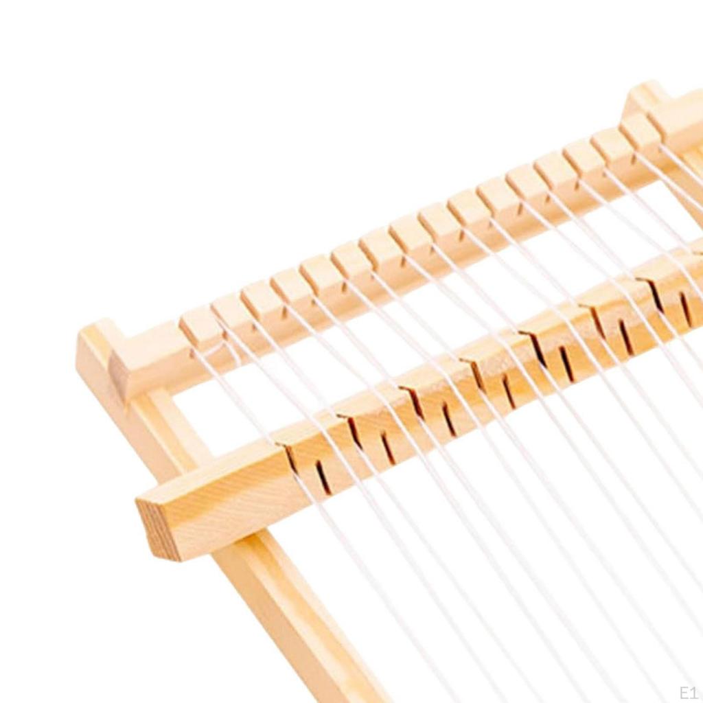 Wooden Weaving Looms Kit Machine with Yarns Portable Handmade Tapestry Loom DIY Craft for