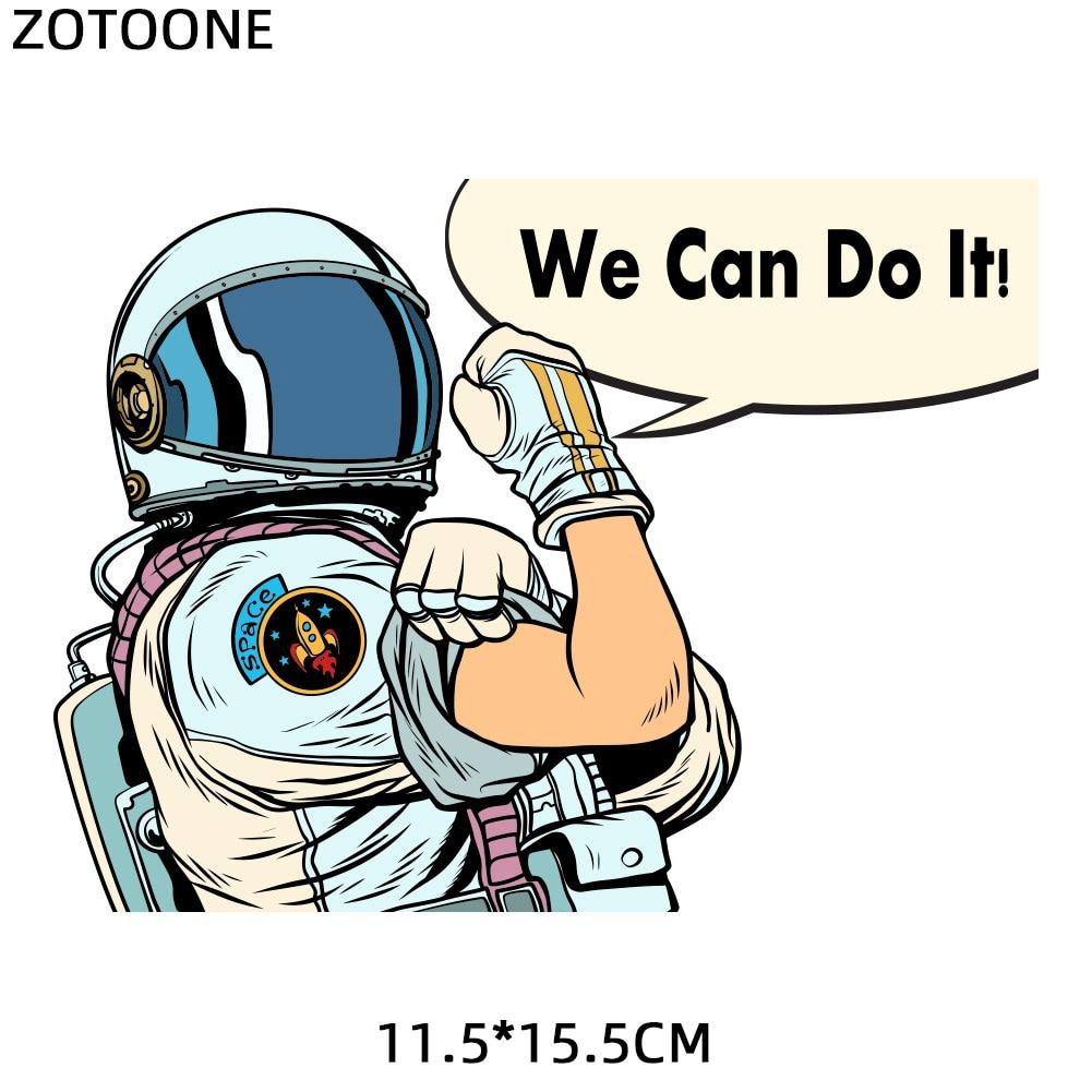 Astronaut Space Patch Ferro su aereo Patch per abbigliamento Lettera Adesivi per bambini fai-da-te trasferimenti di calore Vinile Applique D