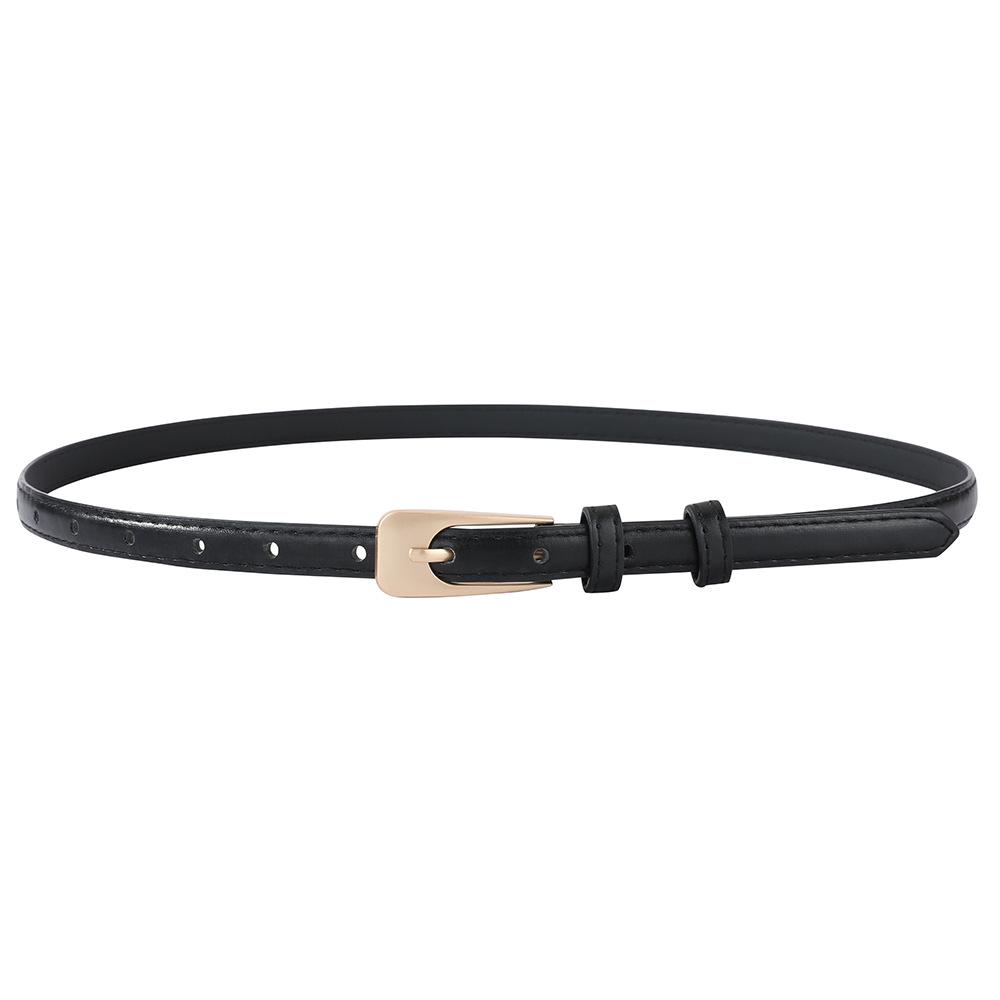 Korean Chic Retro Leather Belt: Slim, Versatile Waist Accessory for Women