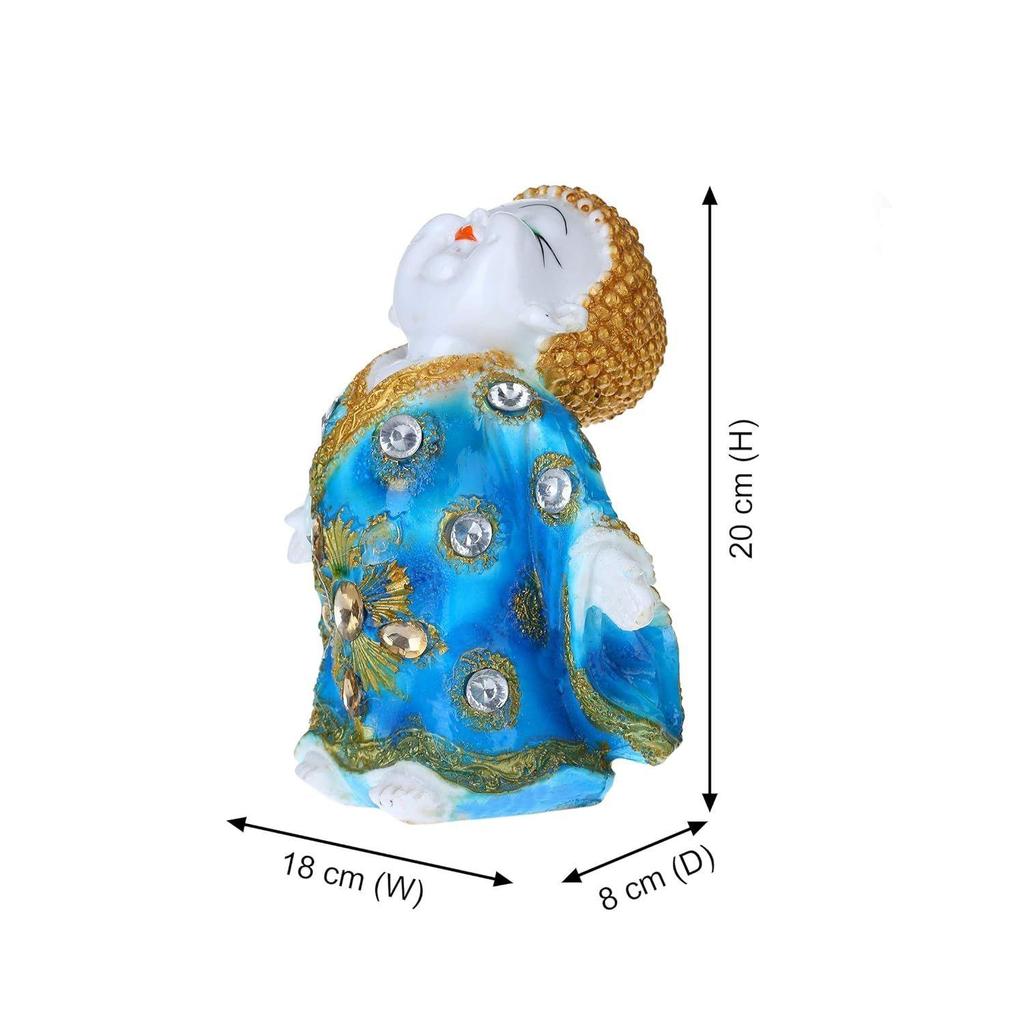 Polyresin Buddha Idol, Marble Buddha Statues Showpiece Lord Buddha Idol, Buddha Monk Statue, Showpiece for Home Decor