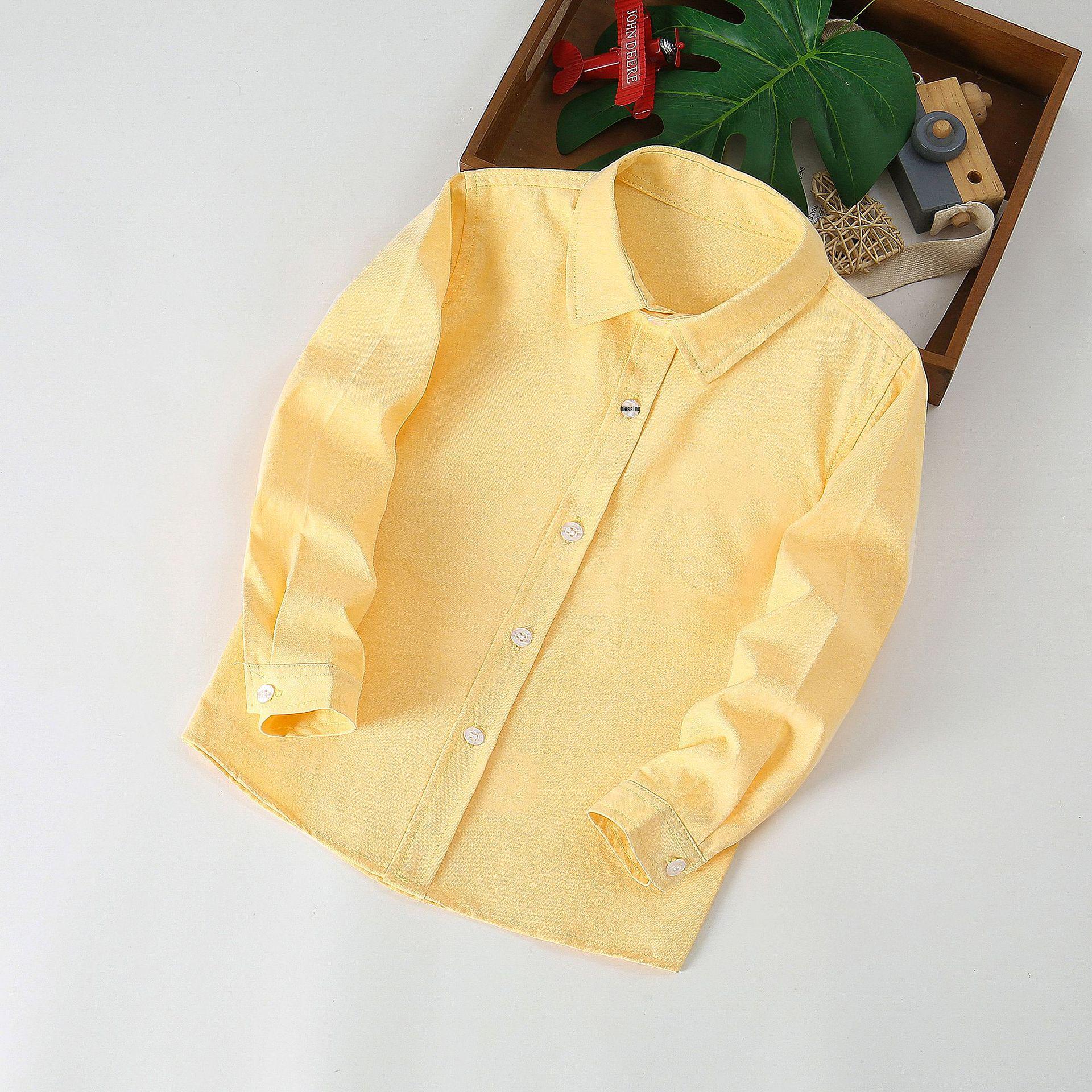 

Белая рубашка с длинным рукавом для школьной формы для мальчиков - Весенне-осенняя одежда для выступлений Size 170