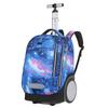 Weishengda Tie Rod Schoolbag, Large Wheel Climbing Stairs, Large Capacity Anti-Splashing Backpack, Student Schoolbag.