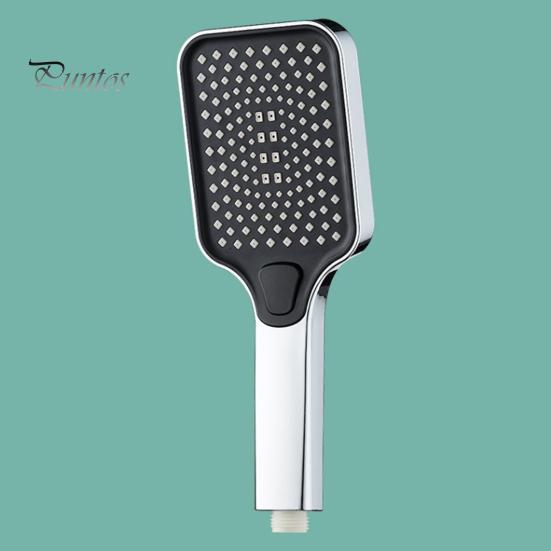 High Pressure Filtered Shower Head with Handheld 4 Water Discharge Modes Anti-Clog Silicone Outlet Leak-proof Shower Nozzle