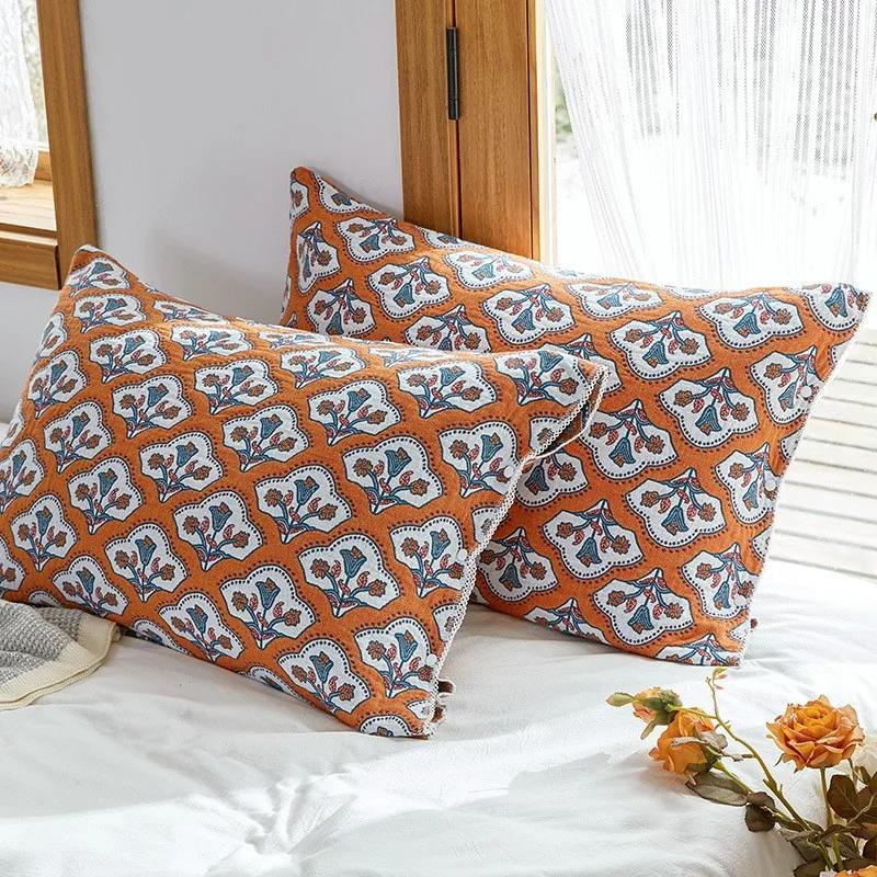 2ks 100% Gázová Bavlna Super Měkký Povlak na Polštář 50x75cm Prodyšný Povlak na Polštář Pro Páry Dekorativní Ložní Prádlo Ložnice Domácí Použití