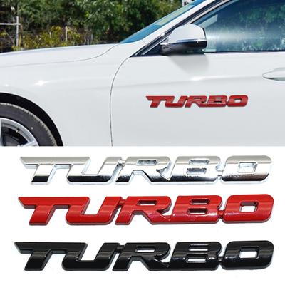 TURBO Letter Metal Sticker Samolepka na auto odznak Auto Emblem Styling Dekor