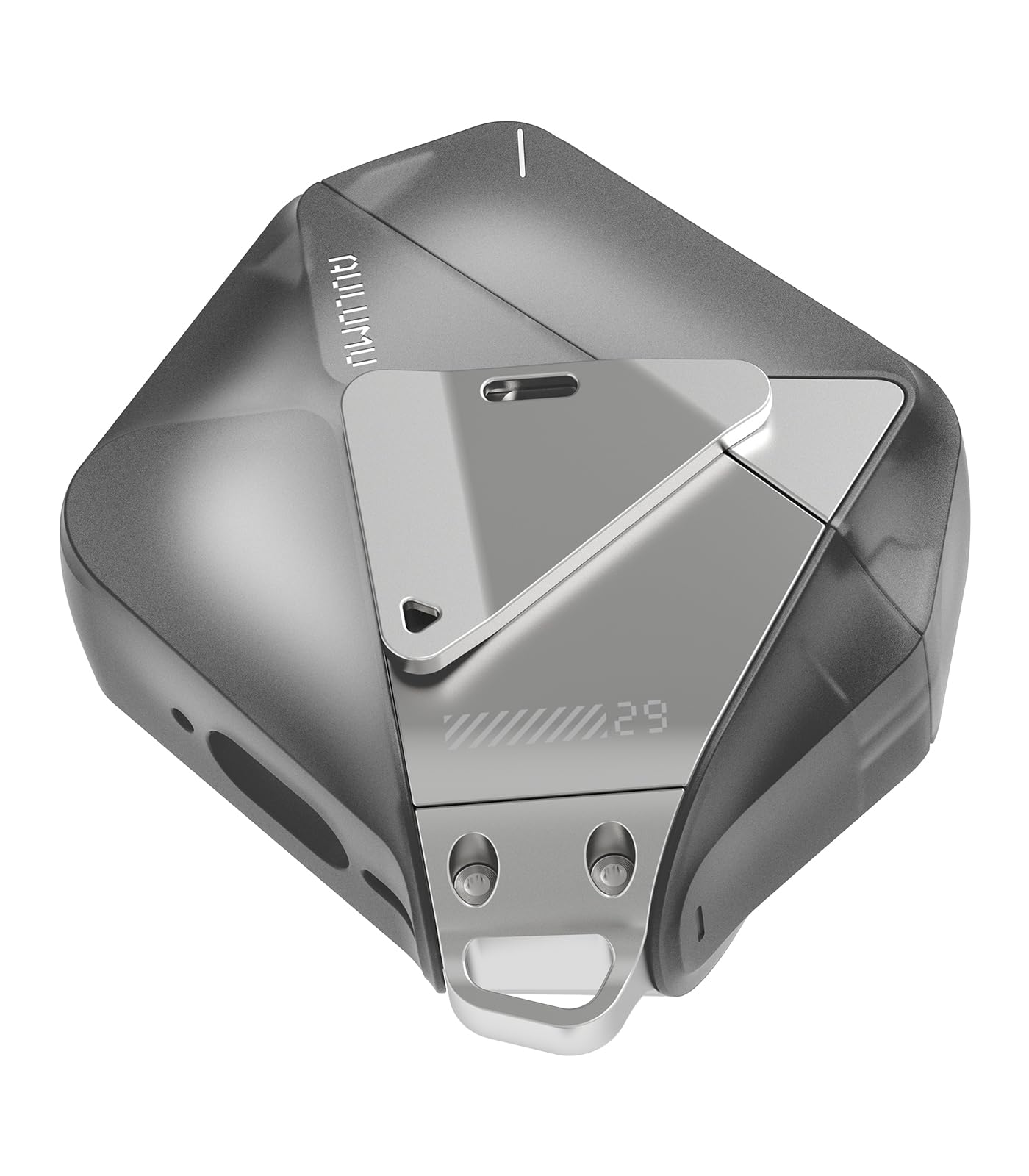 

Aulumu A29 Case for AirPods 4 Geometric Design Zinc Alloy Lock Drop Protection Wireless Charging Strap Shockproof Reinforced Corner Protection