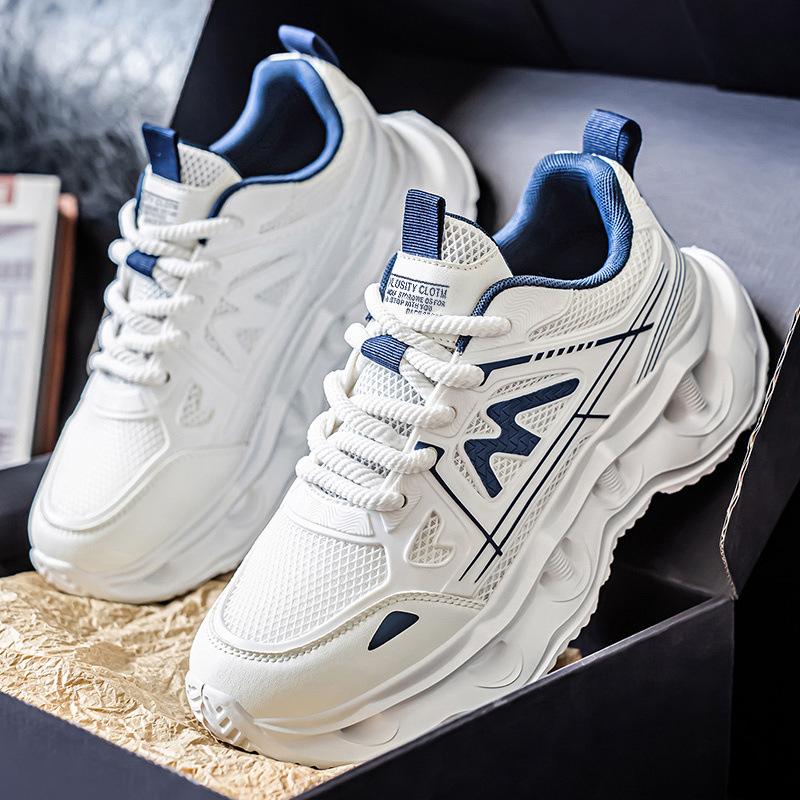 Summer New Men's Thick-soled Heightening Dad Shoes Trendy Student Mesh Casual Sports Shoes Versatile Live Men's Shoes