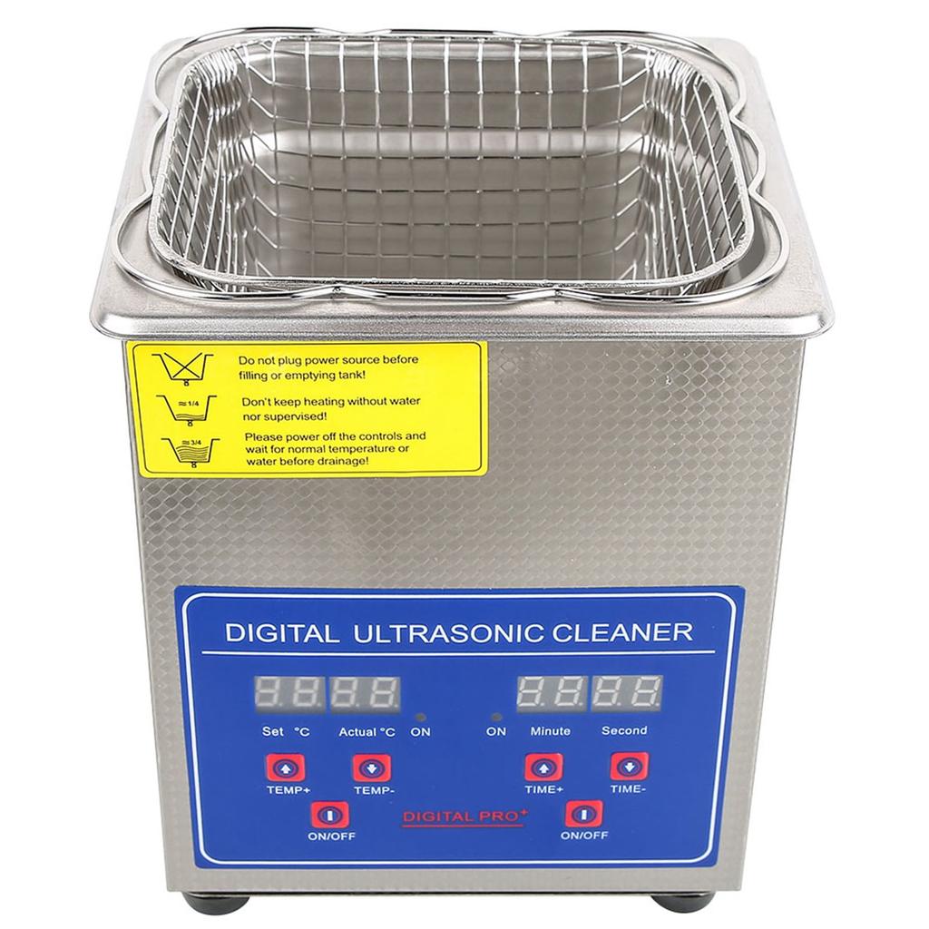2L Stainless Steel Digital Ultrasonic Cleaning Machine Ultrasonic Bath Heater Timer