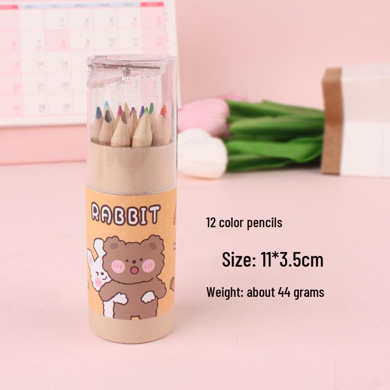 Colorful 12-Count Short Pencils for Kids - Perfect for Writing, Drawing, and Doodling in School or at Home!