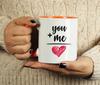 Inkdotpot 11 Oz  Ceramic Coffee  Mugs You   Me  Love Coffee Mugs Great for Bride Groom Engagement Gift Bachelor and Bachelorette