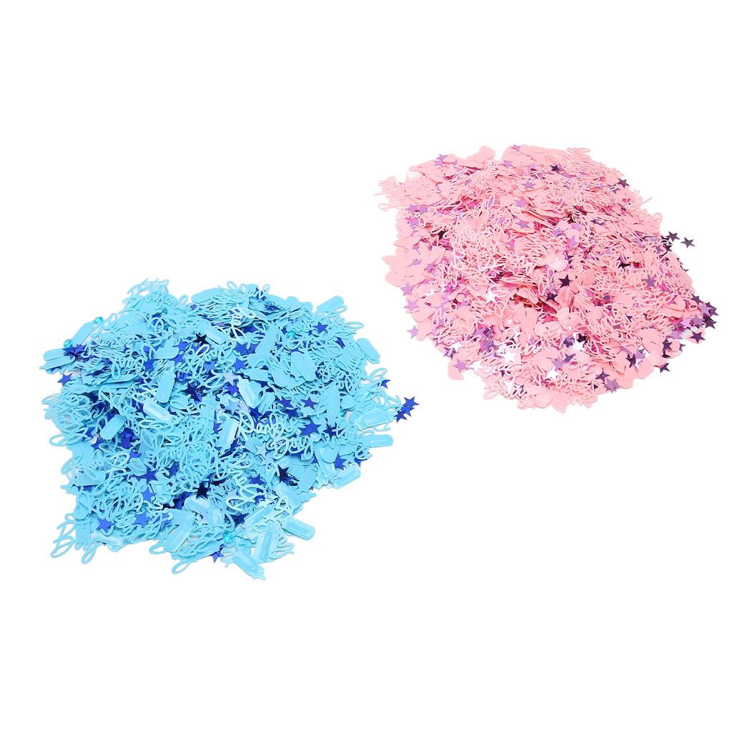 160g Gender Reveal Confetti Exquisite Blue Pink Cute Footprint Gender Reveal Table Confetti for