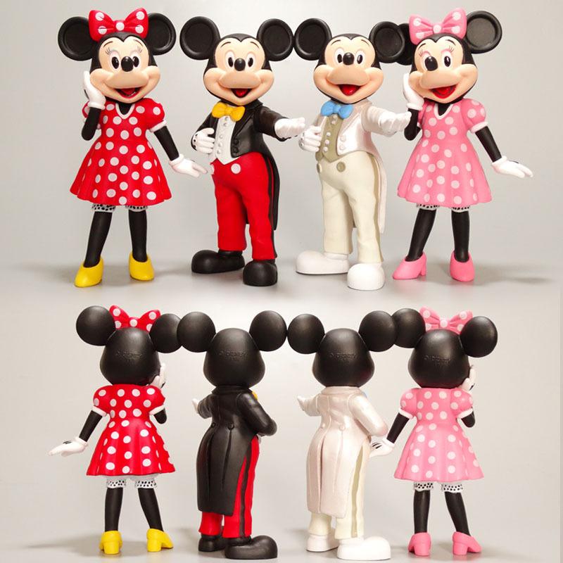 Cartoon Anime Mickey Minnie Cute Toy Doll PVC Statue Children Birthday Model Decoration Gift