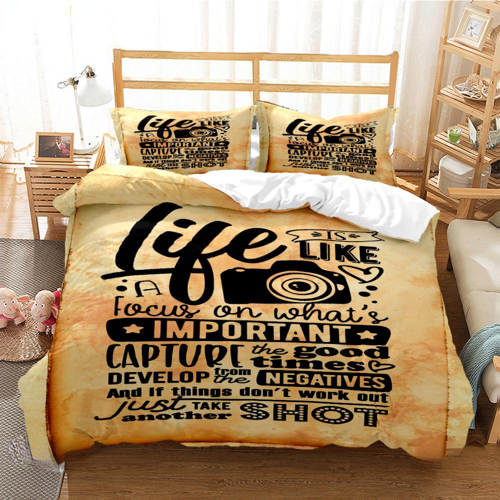 

Vintage Camera Duvet Cover Fashion Comforter Bedding set Soft Quilt Cover and Pillowcases for Teens Boy Single/Double/Queen/King EU single(135x200cm)