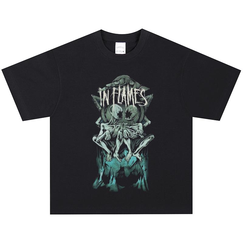 In Flames T-Shirt, Soft Fabric Casual Daily Wear XXXXL