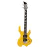 Electric Guitar 24 Fret Yellow Flame Shaped Electric Guitar Beginner Kit with Picks Strings Handle