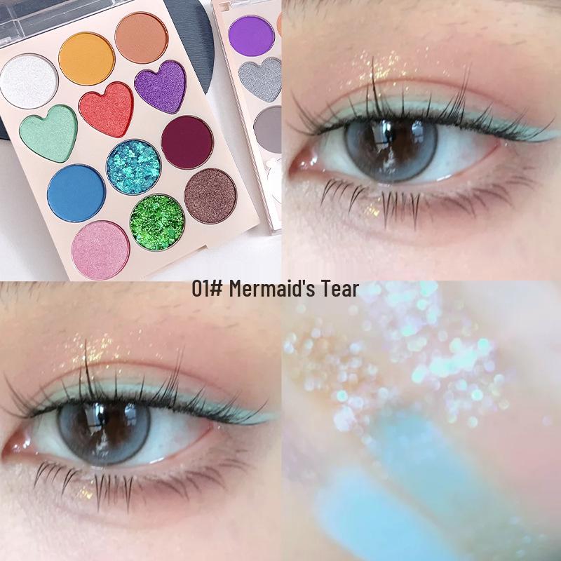 BZL 12-Color Glitter Eyeshadow - Party Stage Makeup for Beginners