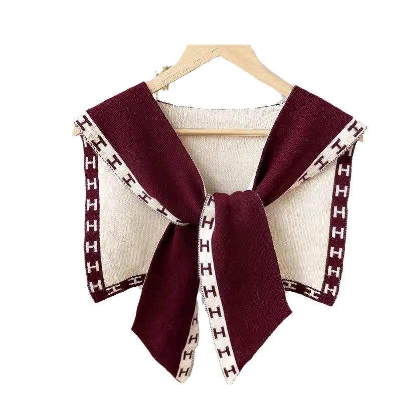 Frühling und Sommer Gestrickter Kleiner Schal Geknoteter Überwurf Wolle Internet-Berühmtheit Weiblich Schulter Imitation Kaschmir Halswirbelsäule Schal