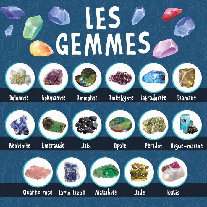 Découverte des minéraux - Kit Scientifique - I'M A GENIUS POCKET - Bloc à creuser