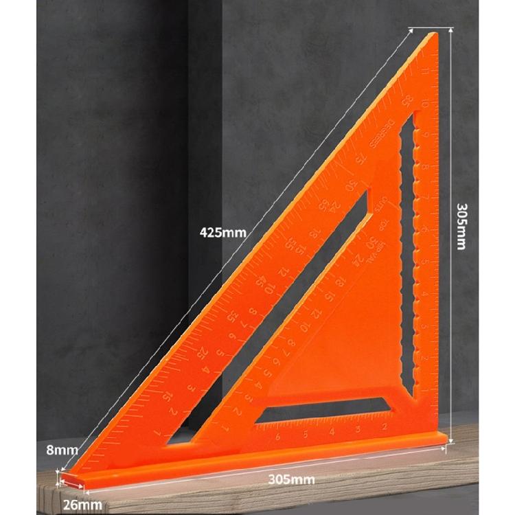 High Accuracy Angle Drawing Measuring Triangle Ruler Rafter Square Layout Tool for Woodworkers and Handicraft Craftsmen
