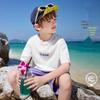 ASK JUNIOR Jungen Sommer Sprühgefärbtes Kurzarm-T-Shirt