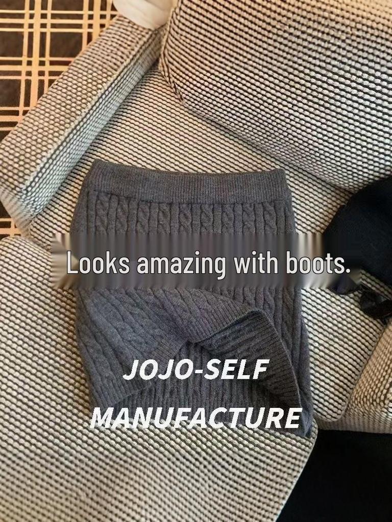 Trendy Women's Cable Knit Bodycon Midi Skirt - Autumn/Winter Versatile Outfit