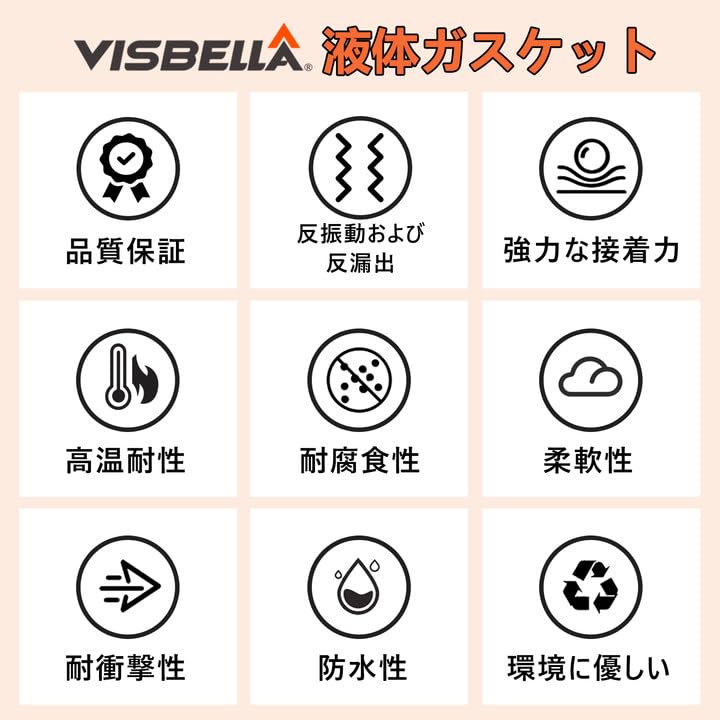 Visbella Liquid Gasket 99gm Heat Resistant Silicone Liquid Gasket Heat