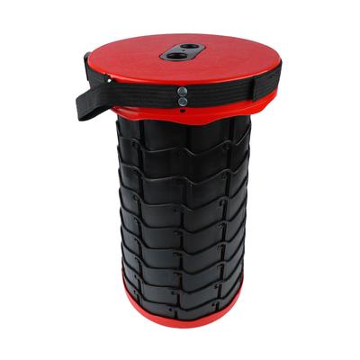 Portable Collapsible Telescopic Stool Folding Portable Retractable Stool for Fishing Red
