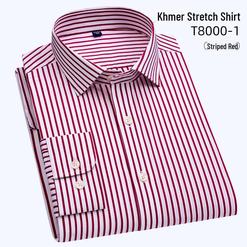 

Мужская рубашка с длинным рукавом в полоску в стиле business casual, квадратный воротник, 76% хлопок, слегка эластичная. 2XL