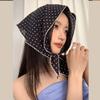 1PC Triangle Silk Scarf Women's Summer Fashion Versatile Thin Neck Scarf Sweet Polka Dot Triangle Headscarf Headwrap Headwear