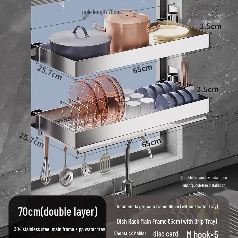 

Modern Wall-Mounted 3-Tier Kitchen Storage Rack