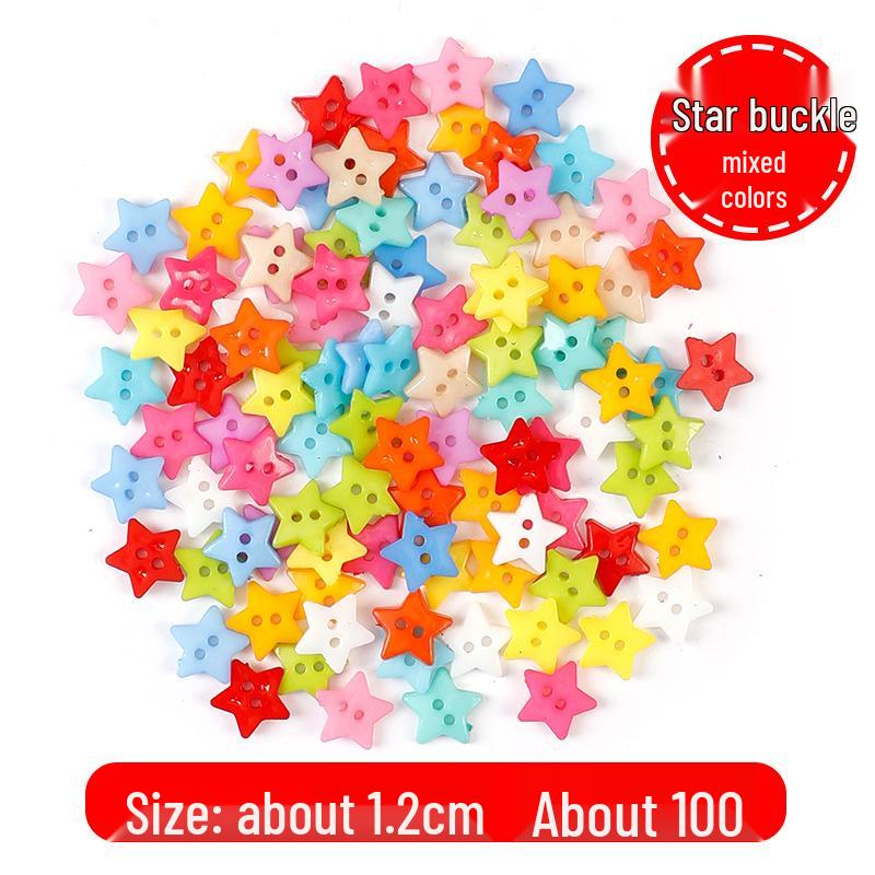 Kindergarten Creative DIY Colorful Resin Button Kit for Kids