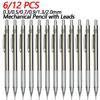 6/12 Stück 0,3/0,5/0,7/0,9/1,3/2,0 mm Mechanische Stifte Büro Schulbedarf Kunst Malwerkzeug Metall Automatische Stifte Schreibwaren