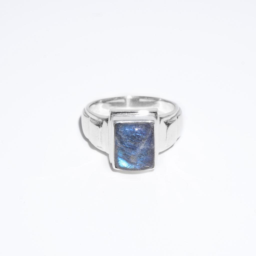 Handmade Labradorite 925 Sterling Silver Ring - Unisex Gemstone Statement