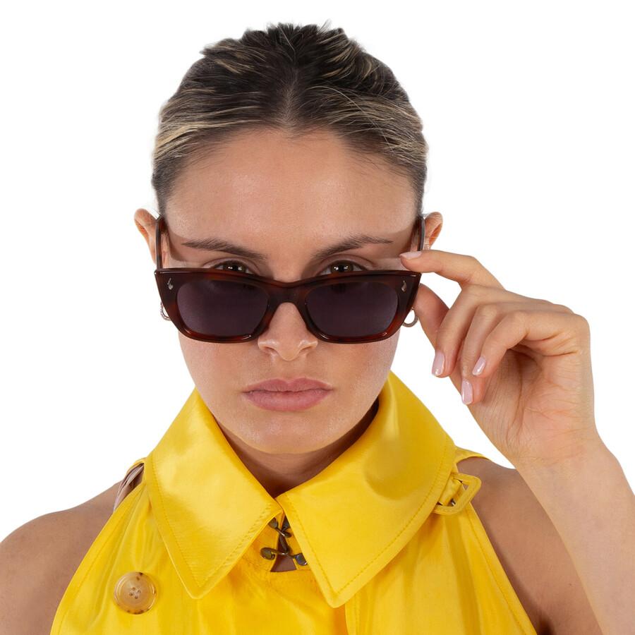 Ochelari de soare unisex Garrett Leight WeBster Sun Blue Smoke Cat Eye 2138 Vinbrt Bs 49