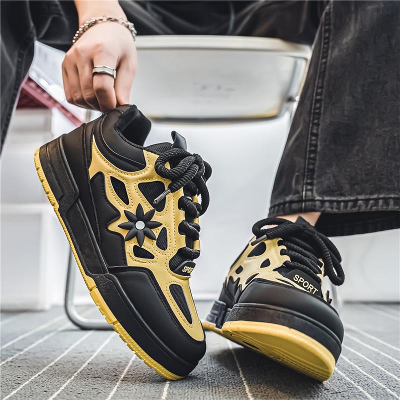 Luxury Sneaker for Men High Quality Leather Casual Shoe Fashion Skateboard Shoes for Men Platform Vulcanize Shoe Tenis Masculino