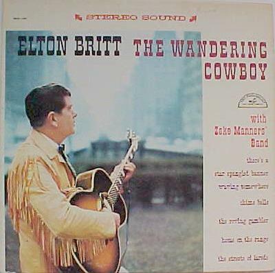 LP Record ELTON BRITT, ZEKE MANNERS BAND - Wandering Cowboy ABCS293 ABC US Country Used