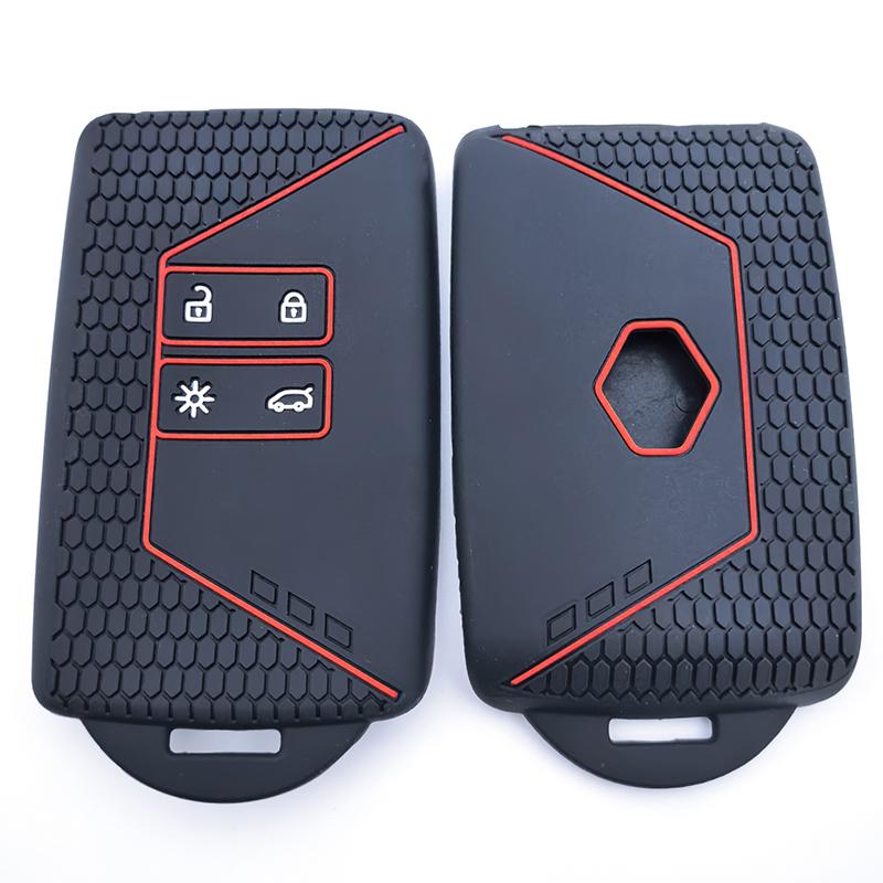 Silicone Car Remote Key Case Cover Shell For Dacia Sandero Card For Renault Koleos Captur Megane Clio Scenic Talisman Arkana
