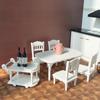 1Set 1:12 Dollhouse Miniature Plastic Food Cart Table And Chair Model, Furniture Home Model, Decor Toy Doll House Accessories
